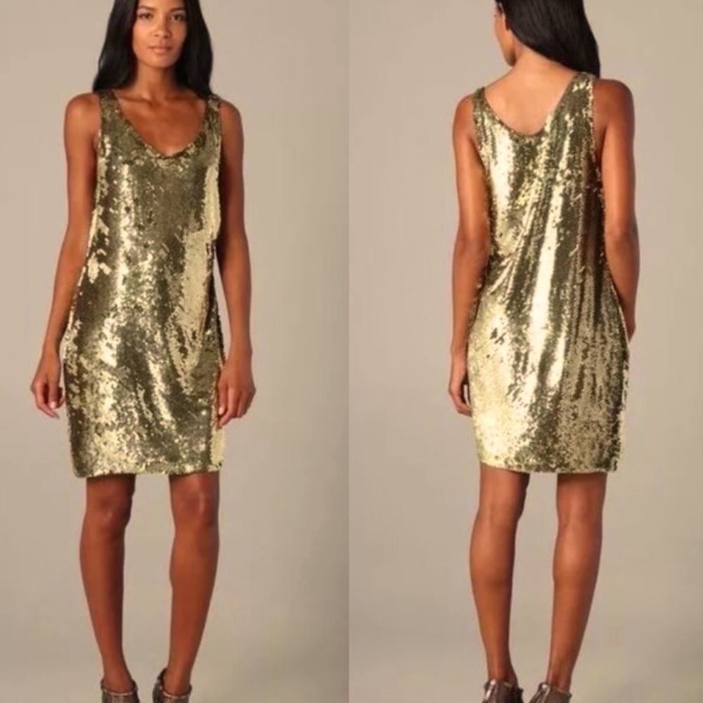 Haute Hippie 100% Silk Sequin Dress MSRP $795 EUC